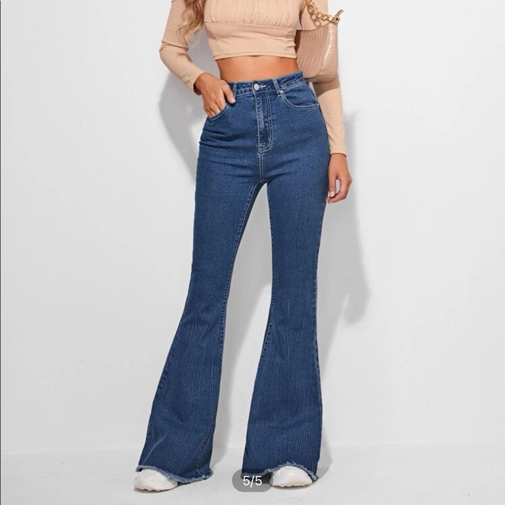High Waist Flare Leg Jeans
